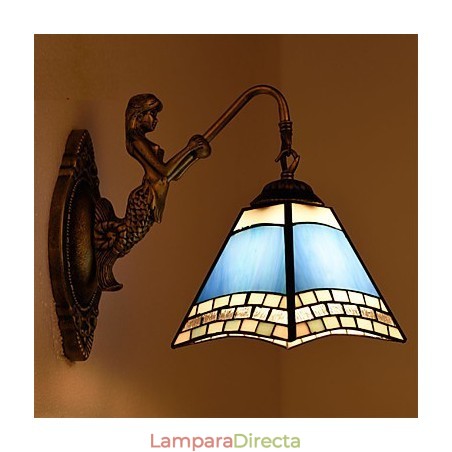 Lámpara de pared de hierro forjado creativa, estilo rural, estilo mediterráneo europeo, con luces de cristal. Lámpara de pared de hierro forjado creativa, estilo rural, estilo mediterráneo europeo, con luces de cristal.