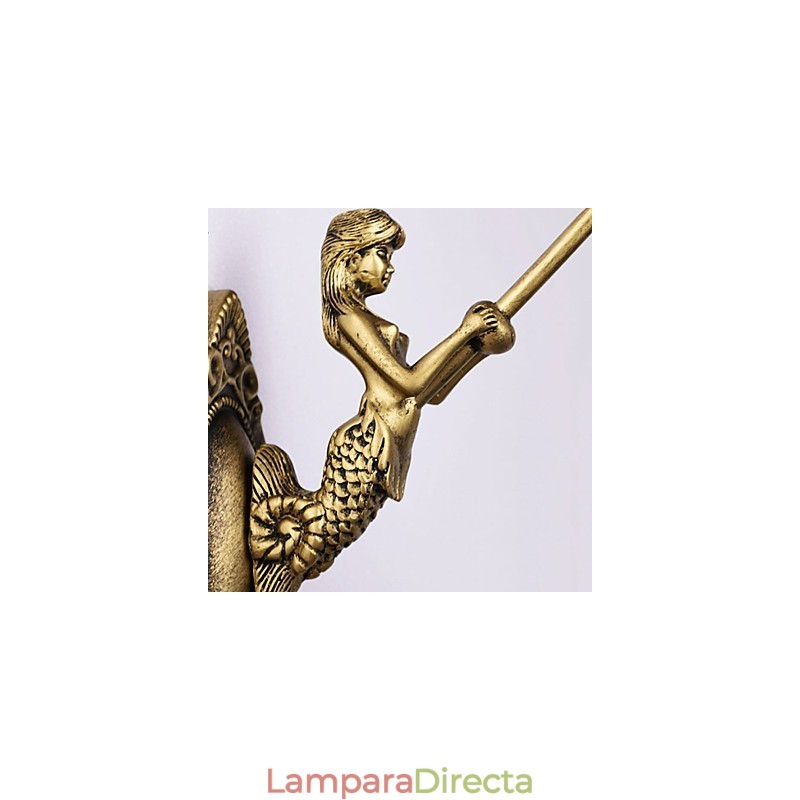 Lámpara de pared de hierro forjado creativa, estilo rural, estilo mediterráneo europeo, con luces de cristal.