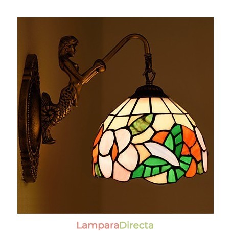 Lámpara de pared de hierro forjado creativa, estilo rural, estilo europeo, con luces de cristal Lámpara de pared de hierro forjado creativa, estilo rural, estilo europeo, con luces de cristal