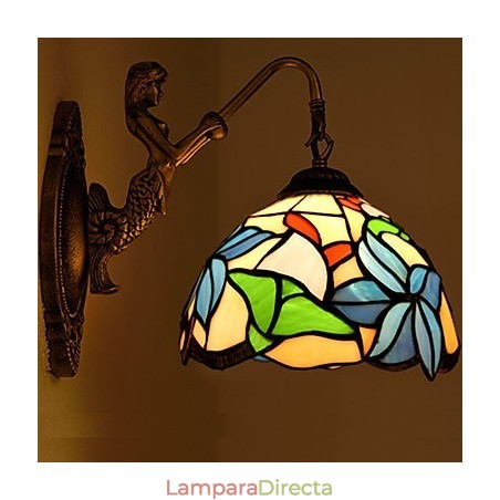 Lámpara de pared de hierro forjado creativa, estilo rural, estilo europeo, con luces de cristal Lámpara de pared de hierro forjado creativa, estilo rural, estilo europeo, con luces de cristal