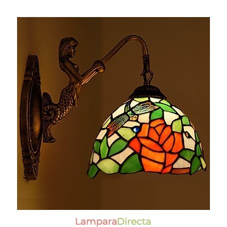 Lámpara de pared de hierro forjado creativa, estilo rural, estilo europeo, con luces de cristal Lámpara de pared de hierro forjado creativa, estilo rural, estilo europeo, con luces de cristal
