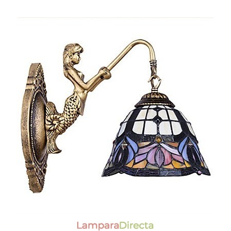 Lámpara de pared de hierro forjado creativa, estilo rural, estilo europeo, con luces de cristal Lámpara de pared de hierro forjado creativa, estilo rural, estilo europeo, con luces de cristal