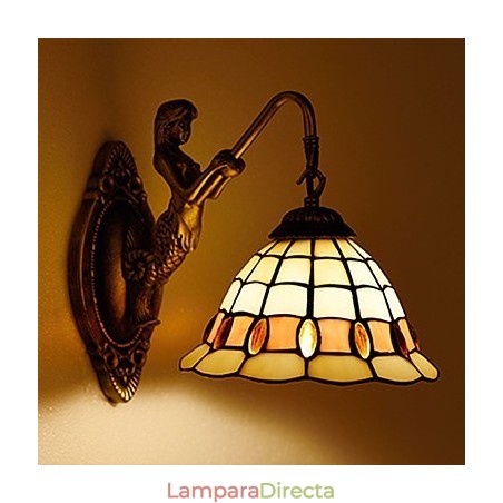 Lámpara de pared de hierro forjado creativa, estilo rural, estilo europeo, con luces de cristal Lámpara de pared de hierro forjado creativa, estilo rural, estilo europeo, con luces de cristal