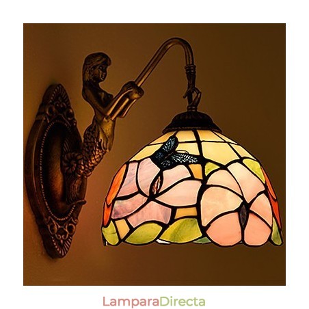 Lámpara de pared de hierro forjado creativa, estilo rural, estilo europeo, con luces de cristal Lámpara de pared de hierro forjado creativa, estilo rural, estilo europeo, con luces de cristal