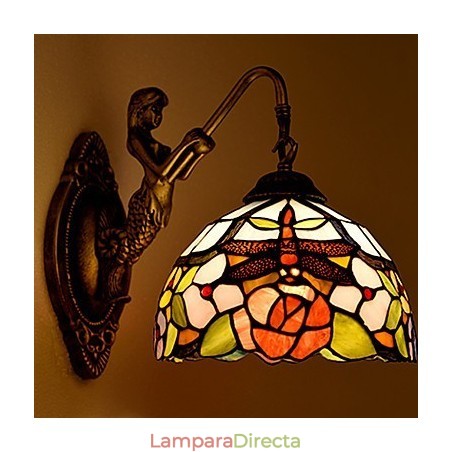 Lámpara de pared de hierro forjado creativa, estilo rural, estilo europeo, con luces de cristal Lámpara de pared de hierro forjado creativa, estilo rural, estilo europeo, con luces de cristal