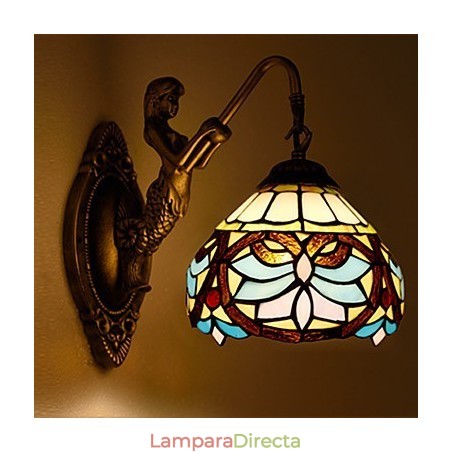 Lámpara de pared de hierro forjado creativa, estilo rural, estilo europeo, con luces de cristal Lámpara de pared de hierro forjado creativa, estilo rural, estilo europeo, con luces de cristal