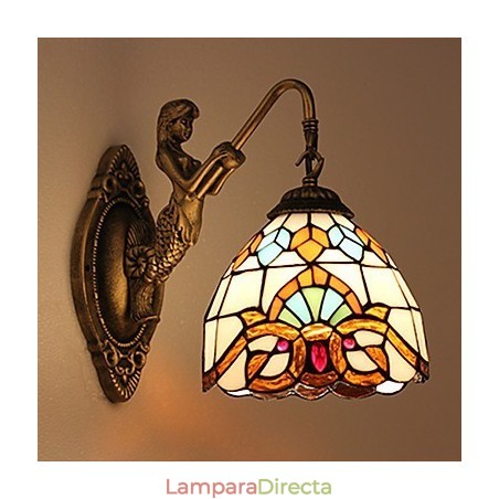 Lámpara de pared de hierro forjado creativa, estilo rural, estilo europeo, con luces de cristal Lámpara de pared de hierro forjado creativa, estilo rural, estilo europeo, con luces de cristal