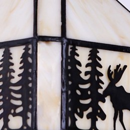 Lámpara de pared de hierro forjado creativa, estilo rural, con ciervo navideño, estilo europeo, con luces de cristal.
