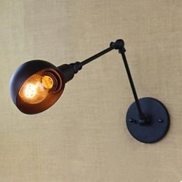 Lámpara de pared de hierro forjado con brazo largo para balcón, escalera, pasillo, restaurante, bar, creativa, contratada.