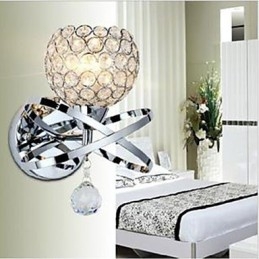 Lámpara de pared de cristal de un solo cabezal