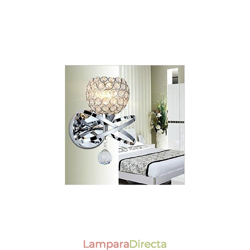 Lámpara de pared de cristal de un solo cabezal