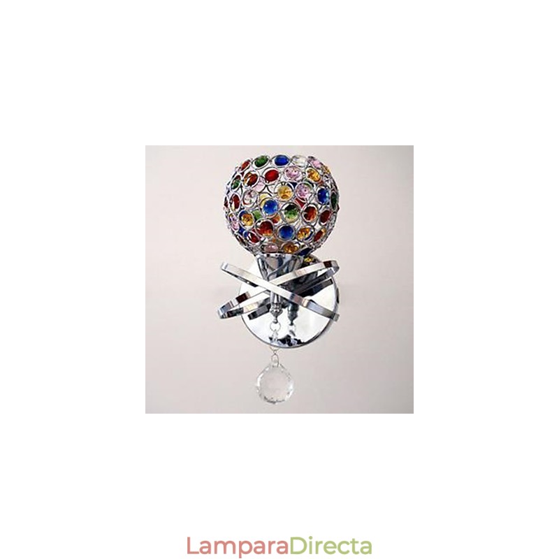Lámpara de pared de cristal de un solo cabezal