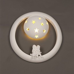 Lámpara de pared para porche con diseño pastoral de yeso, ideal para habitación infantil.