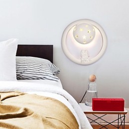 Lámpara de pared para porche con diseño pastoral de yeso, ideal para habitación infantil.