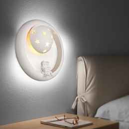 Lámpara de pared para porche con diseño pastoral de yeso, ideal para habitación infantil.