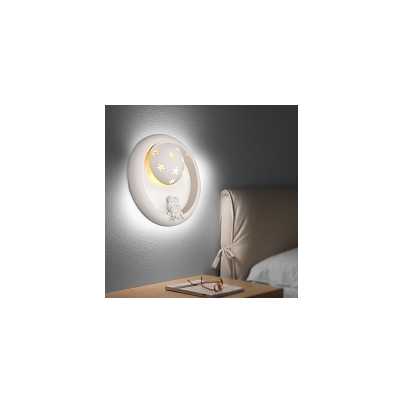 Lámpara de pared para porche con diseño pastoral de yeso, ideal para habitación infantil.