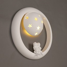 Lámpara de pared para porche con diseño pastoral de yeso, ideal para habitación infantil.