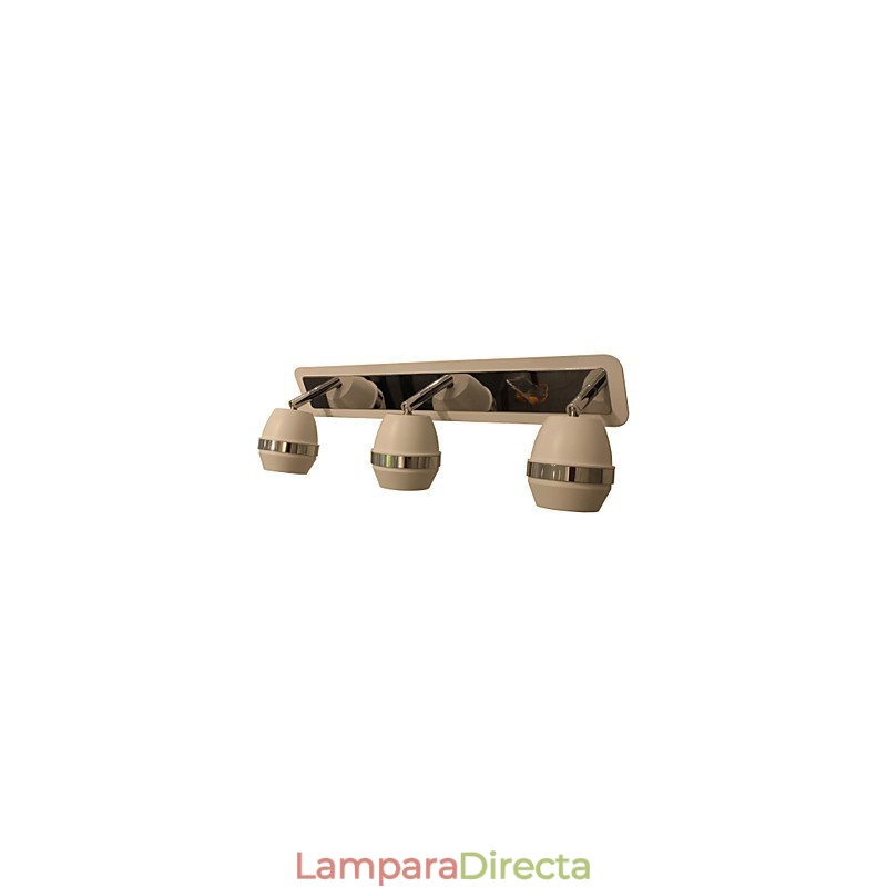 Lámparas de pared modernas esféricas cromadas para baño con 3 luces