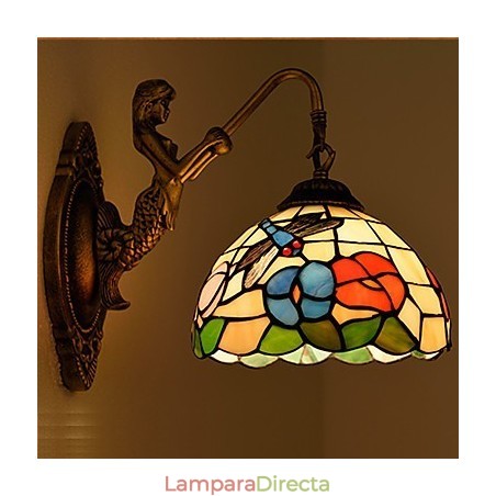 Lámpara de pared de hierro forjado creativa, estilo rural, estilo europeo, con luces de cristal Lámpara de pared de hierro forjado creativa, estilo rural, estilo europeo, con luces de cristal