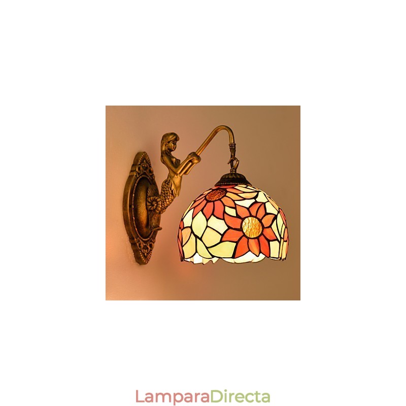 Lámpara de pared de hierro forjado creativa, estilo rural, estilo europeo, para Navidad