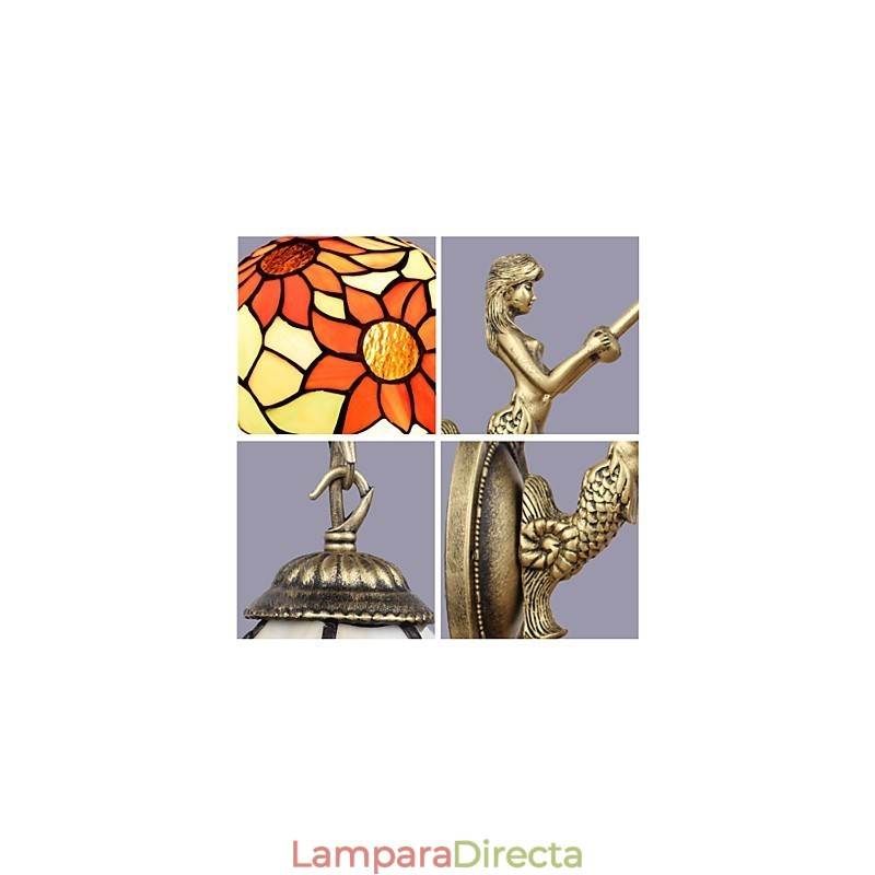 Lámpara de pared de hierro forjado creativa, estilo rural, estilo europeo, para Navidad