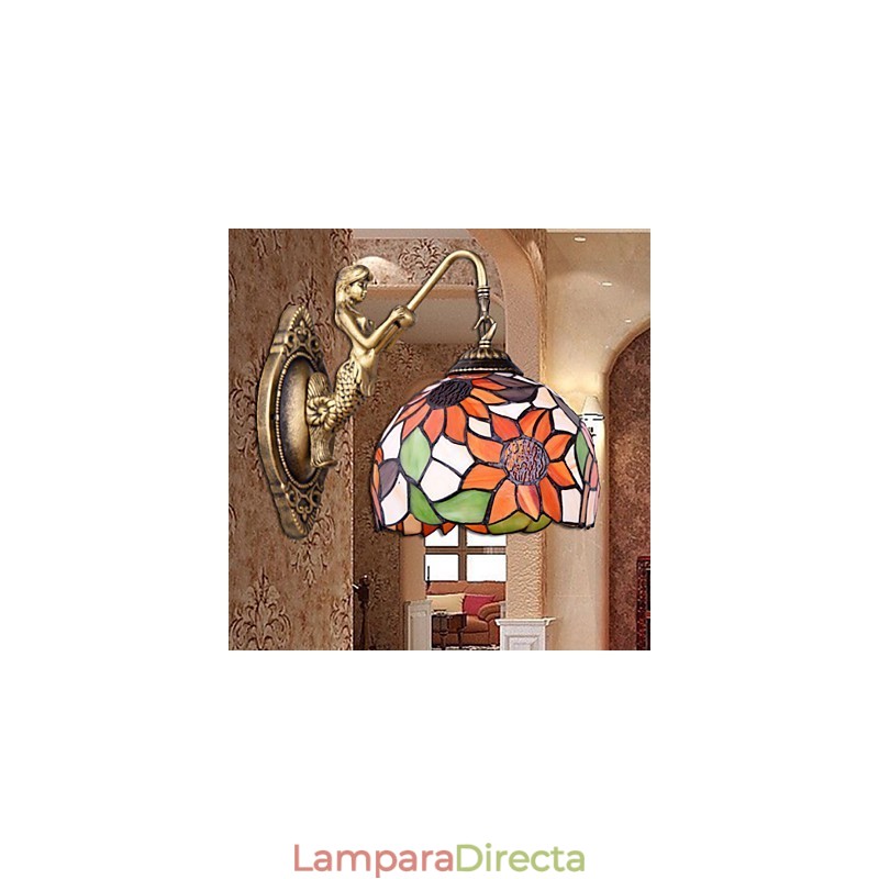 Lámpara de pared de hierro forjado creativa, estilo rural, estilo europeo, para Navidad