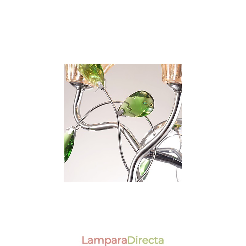 Apliques de pared Iluminación de baño Lámparas de pared de vela Cristal Moderno Contemporáneo Metal
