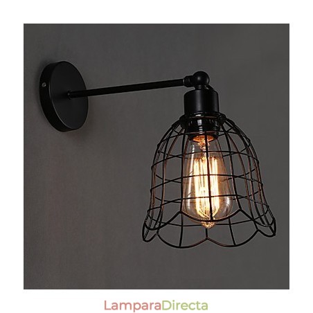 Lámpara de pared industrial de un solo cabezal, estilo europeo, de hierro forjado. Lámpara de pared industrial de un solo cabezal, estilo europeo, de hierro forjado.