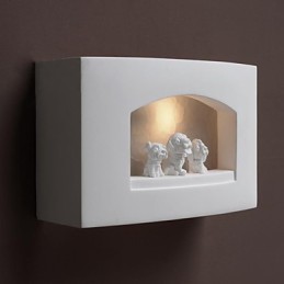 Lámpara de pared de yeso para dormitorio, creativa y contemporánea, con diseño de estilo contratado.