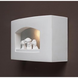 Lámpara de pared de yeso para dormitorio, creativa y contemporánea, con diseño de estilo contratado.