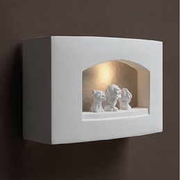 Lámpara de pared de yeso para dormitorio, creativa y contemporánea, con diseño de estilo contratado.