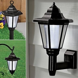 Lámpara de pared de seguridad para jardín, patio, camino, paisaje, con energía solar