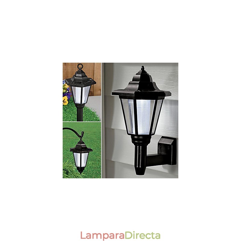Lámpara de pared de seguridad para jardín, patio, camino, paisaje, con energía solar