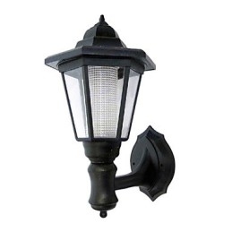 Lámpara de pared de seguridad para jardín, patio, camino, paisaje, con energía solar