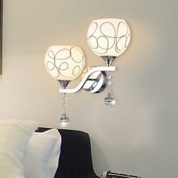 Lámparas de pared de cristal creativas, contemporáneas y contraídas.
