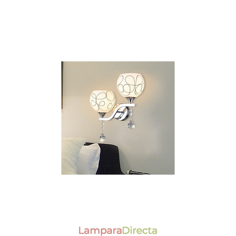 Lámparas de pared de cristal creativas, contemporáneas y contraídas.