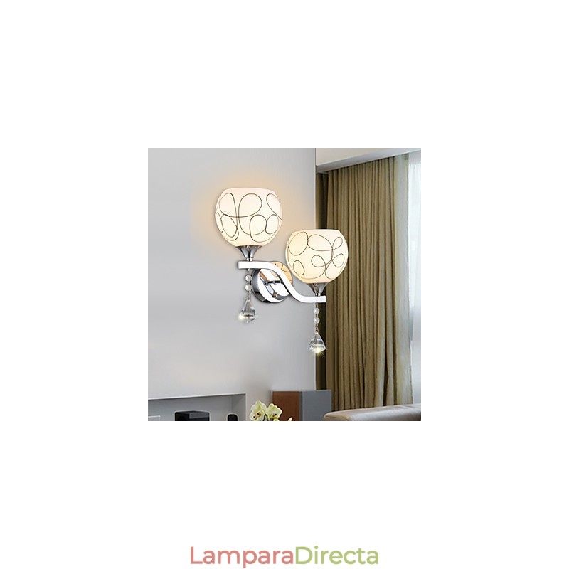 Lámparas de pared de cristal creativas, contemporáneas y contraídas.