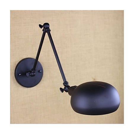 Lámpara de pared de hierro forjado de brazo largo y doble, con personalidad que restaura las formas antiguas. Lámpara de pared de hierro forjado de brazo largo y doble, con personalidad que restaura las formas antiguas.
