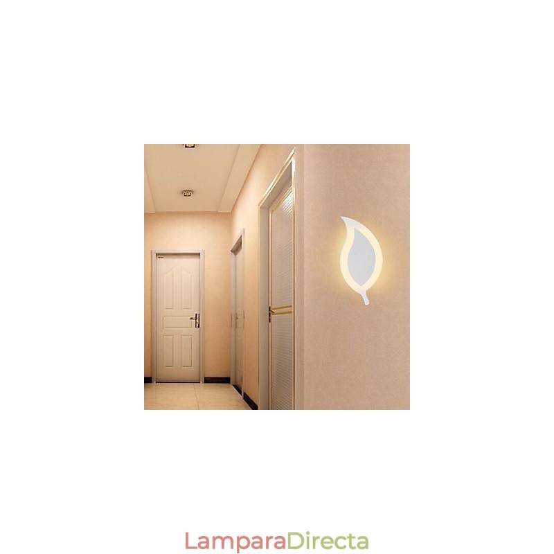 Lámpara de pared de acrílico moderna, creativa y sencilla, con hojas pequeñas de aleación.