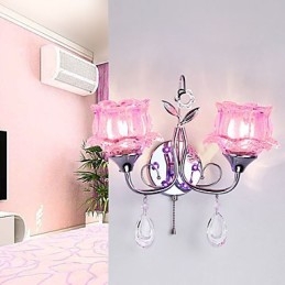 Lámparas de pared de cristal creativas, contemporáneas y contraídas.