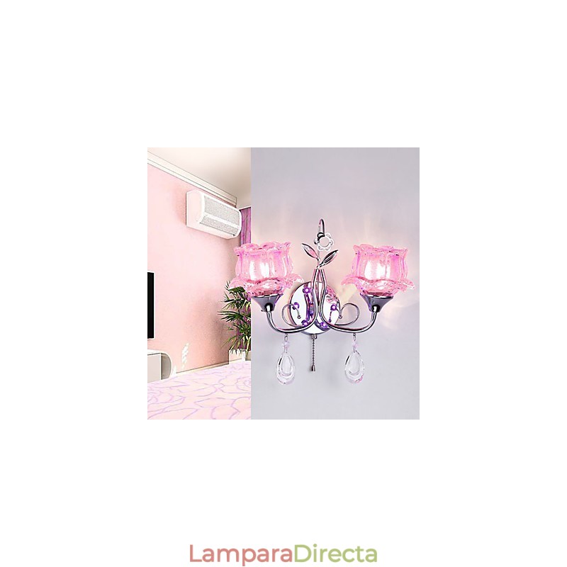 Lámparas de pared de cristal creativas, contemporáneas y contraídas.