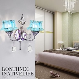 Lámparas de pared de cristal creativas, contemporáneas y contraídas.