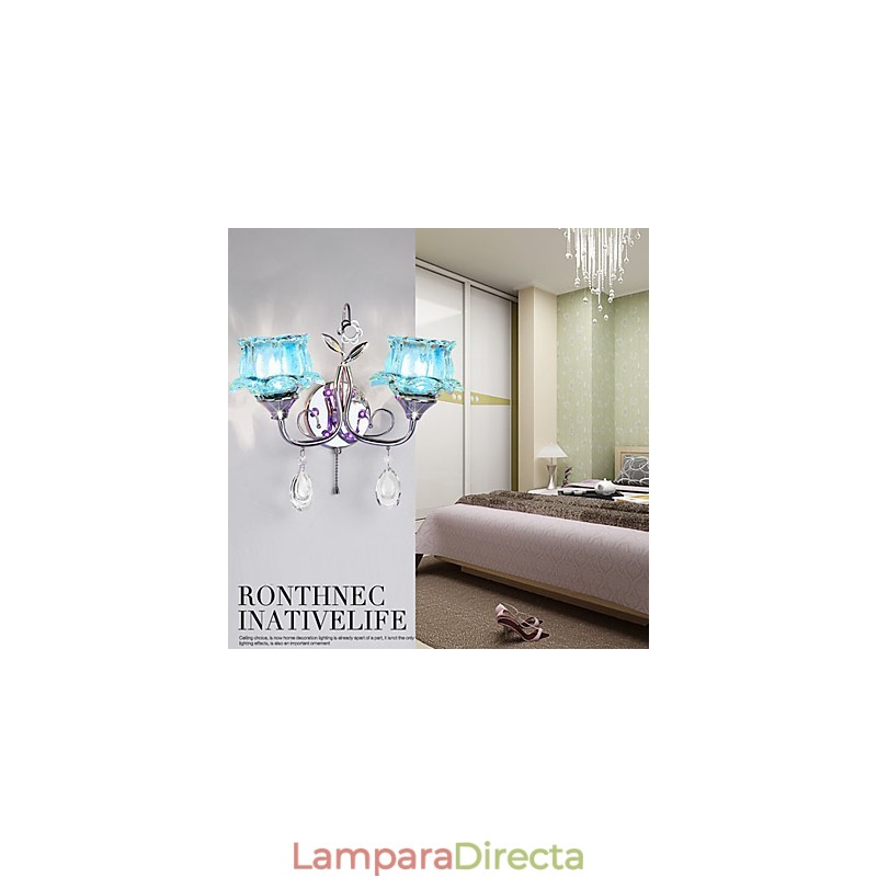 Lámparas de pared de cristal creativas, contemporáneas y contraídas.