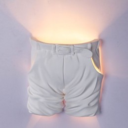 Lámpara de pared de yeso para habitación infantil, contemporánea y creativa, con diseño de pantalones.