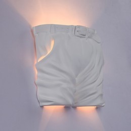 Lámpara de pared de yeso para habitación infantil, contemporánea y creativa, con diseño de pantalones.