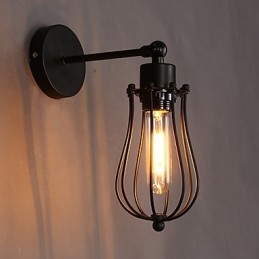 Lámpara de pared decorativa de hierro forjado con personalidad creativa y diseño retro de pomelo