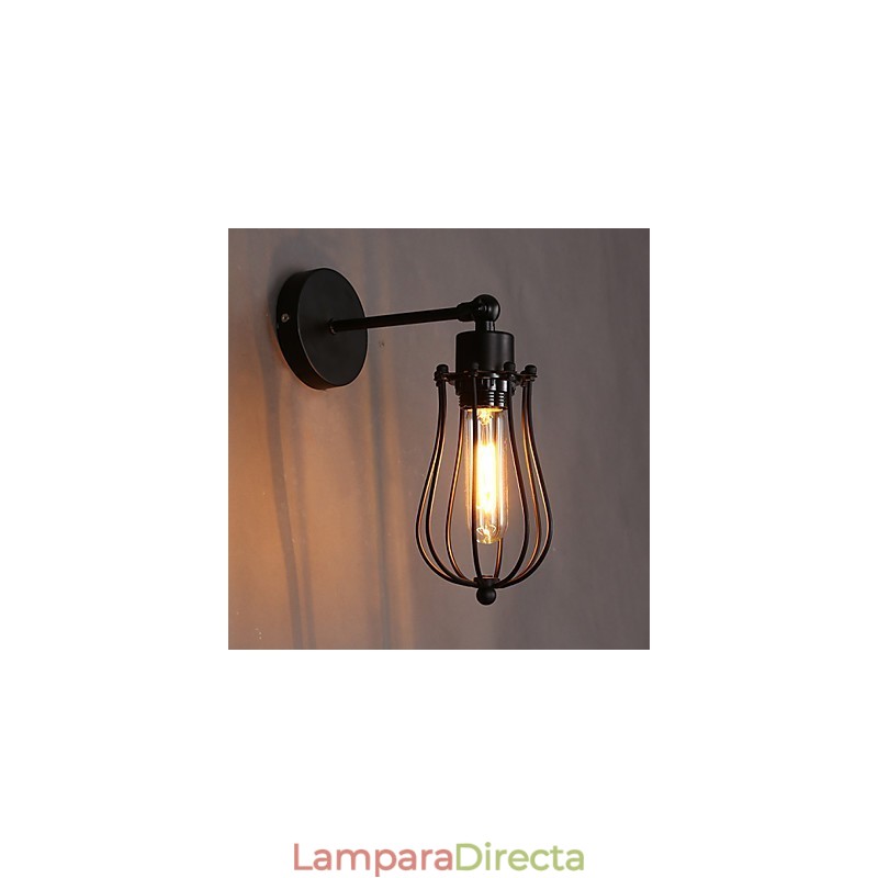 Lámpara de pared decorativa de hierro forjado con personalidad creativa y diseño retro de pomelo