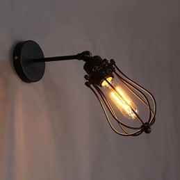 Lámpara de pared decorativa de hierro forjado con personalidad creativa y diseño retro de pomelo
