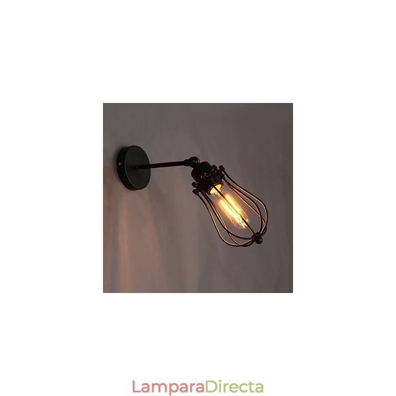 Lámpara de pared decorativa de hierro forjado con personalidad creativa y diseño retro de pomelo
