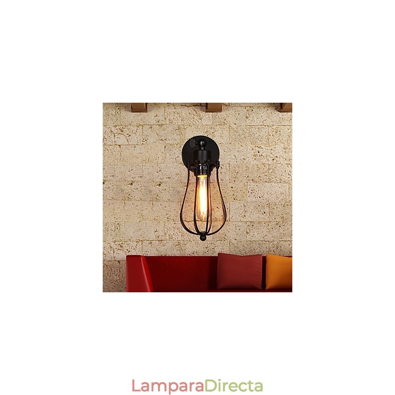 Lámpara de pared decorativa de hierro forjado con personalidad creativa y diseño retro de pomelo